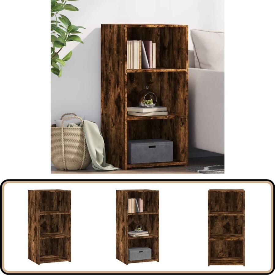 VidaXL Dressoir 45x41x93 cm Gerookt Eiken Dressoir Scandinavisch Design Houten Dressoir Opbergkast Badkamerkast