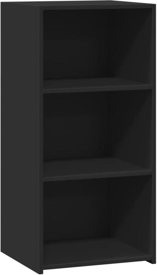 The Living Store Dressoir 45x41x93 cm bewerkt hout zwart Dressoir Houten Dressoir Scandinavisch Design Zwarte Dressoir Opbergkast