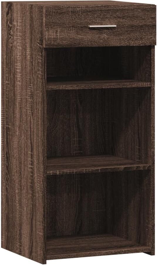 VidaXL Dressoir 45x42 5x93 cm Bruin Eiken Dressoir Scandinavisch Design Houten Kast Opbergkast Woonkamermeubilair - Foto 2
