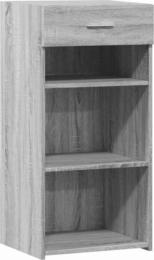VidaXL Dressoir 45x42 5x93 cm bewerkt hout grijs sonoma eikenkleurig
