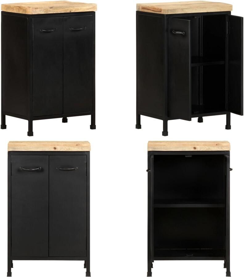 VidaXL Dressoir 47x35x76 cm ruw mangohout Dressoir Dressoirs Kast Kasten