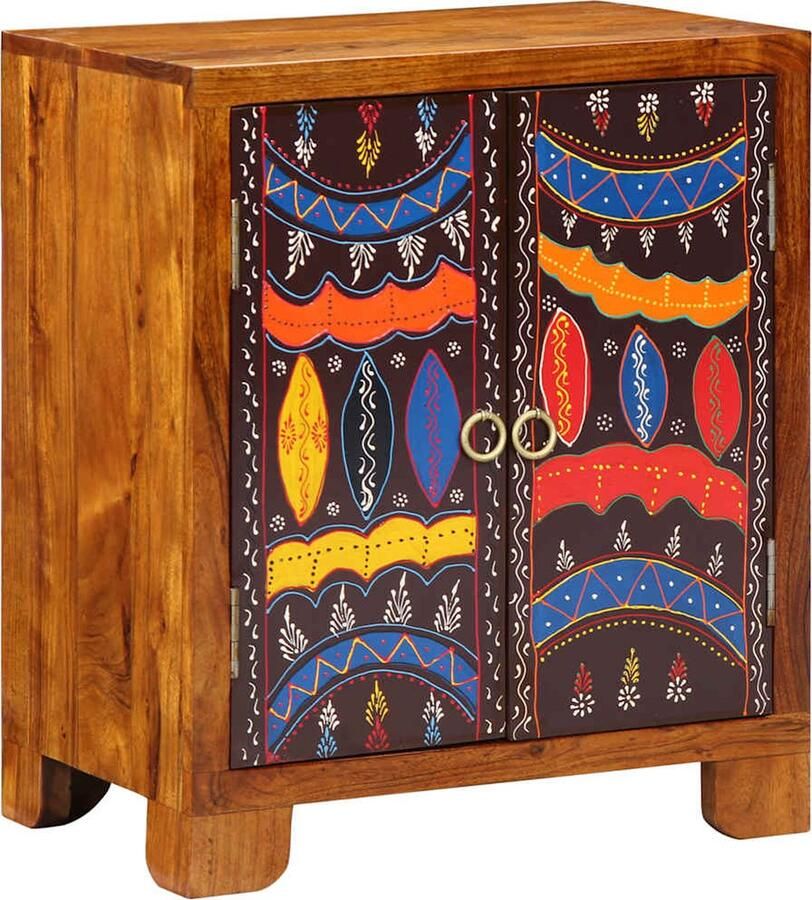 VidaXL Dressoir 50x35x60 massief acaciahout veelkleurig