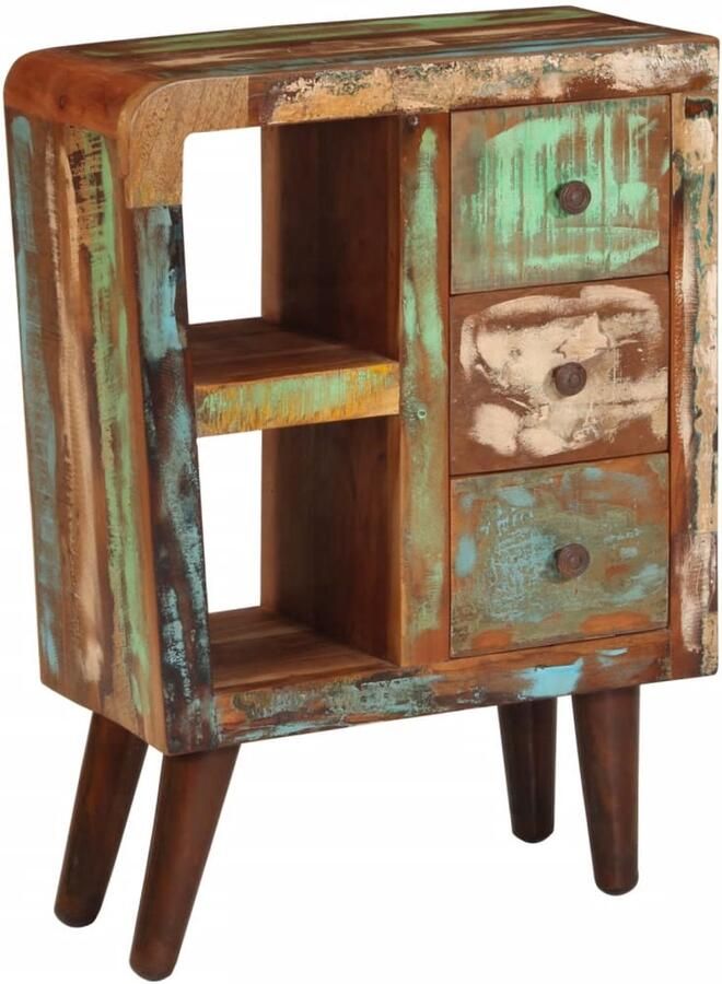 VidaXL Dressoir 55x30x80 cm massief gerecycled hout