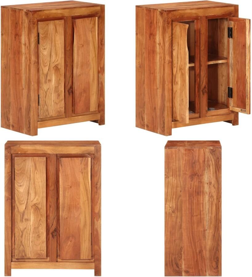 VidaXL Dressoir 55x33x75 cm massief acaciahout Dressoir Dressoirs Opbergkast Wandkast