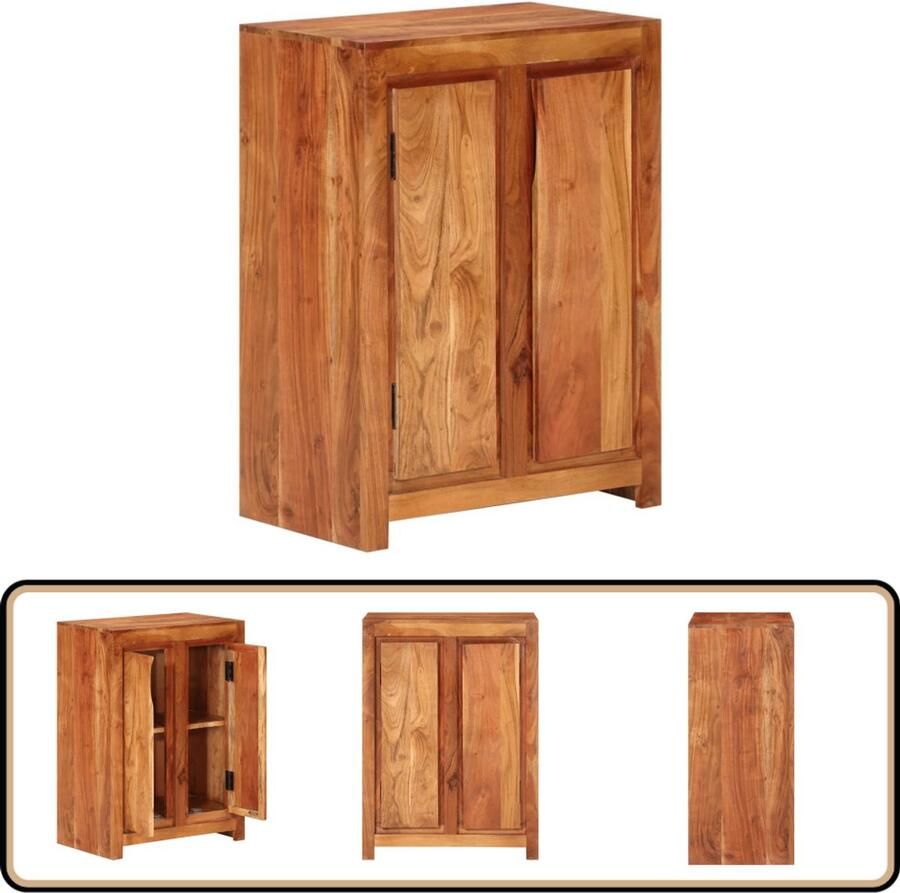 VidaXL Dressoir 55x33x75 cm Massief Acaciahout Dressoir Houten Dressoir Salontafel Tv Tafel Opbergkast