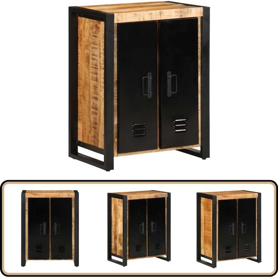 VidaXL Dressoir Massief Mangohout 55x35x70 cm Dressoir Mangohouten Meubels Vintage Dressoir Salontafel Opslagmeubilair