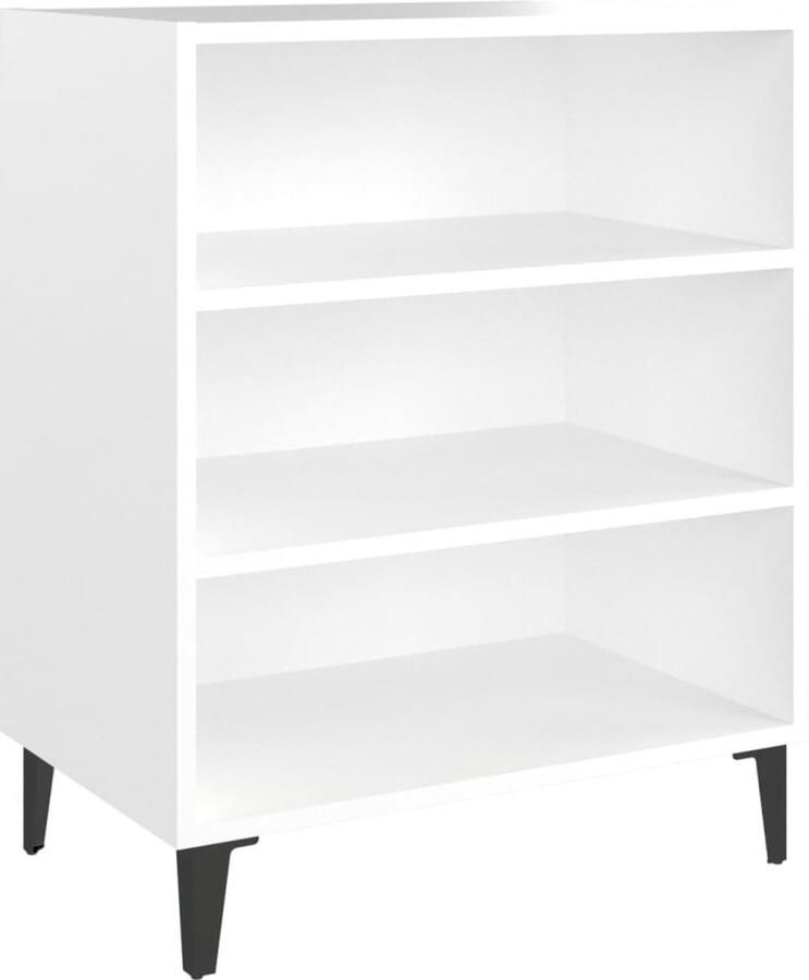 VidaXL Dressoir 57x35x70 cm Wit bewerkt hout Bijzettafel Salontafel Tv-meubel Opbergkast Witte Meubels