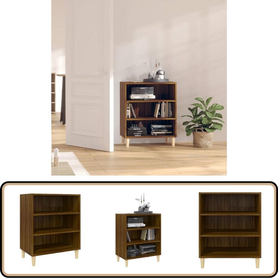 VidaXL Dressoir 57x35x70 cm Bruin Eikenkleur Dressoir Boekenkast Salontafel Opbergkast Bruine Eiken