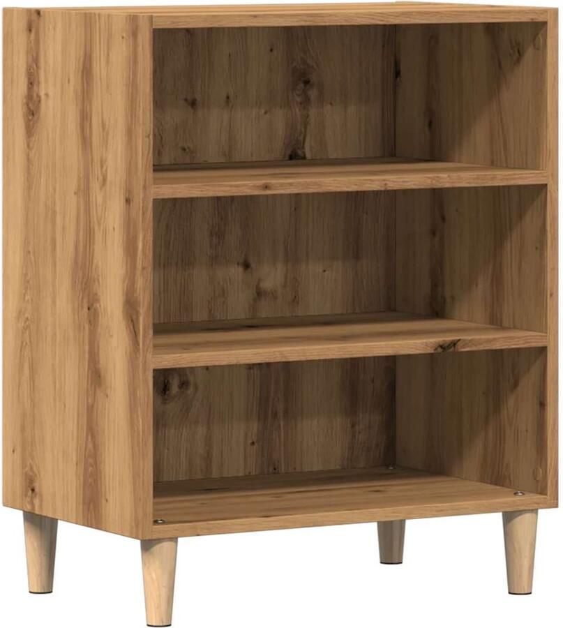 VidaXL Dressoir 57x35x75 cm Bewerkt Hout Eiken Dressoir Houten Kast Opslagoplossing Salontafel Keukenmeubilair
