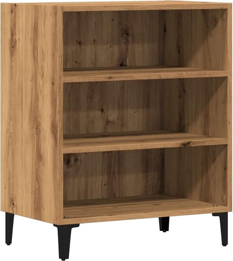 VidaXL Dressoir 57x35x75 cm bewerkt hout artisanaal eikenkleurig