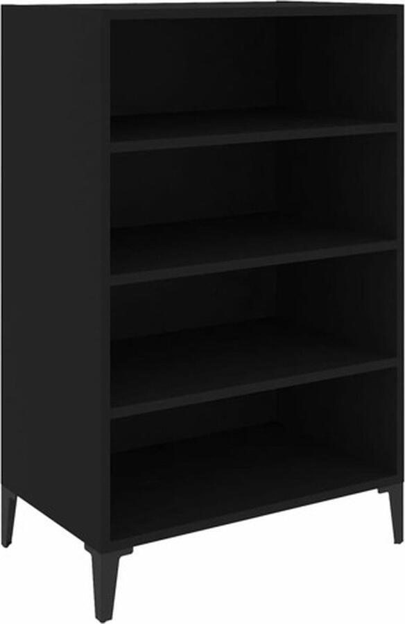 VidaXL -Dressoir-57x35x90-cm-bewerkt-hout-zwart - Foto 3