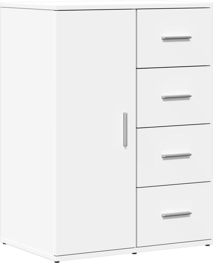 VidaXL Dressoir 59x39x80 cm Bewerkt Hout Wit Tv-meubel Tv-kast Dressoir Opbergkast Houten Meubels - Foto 2