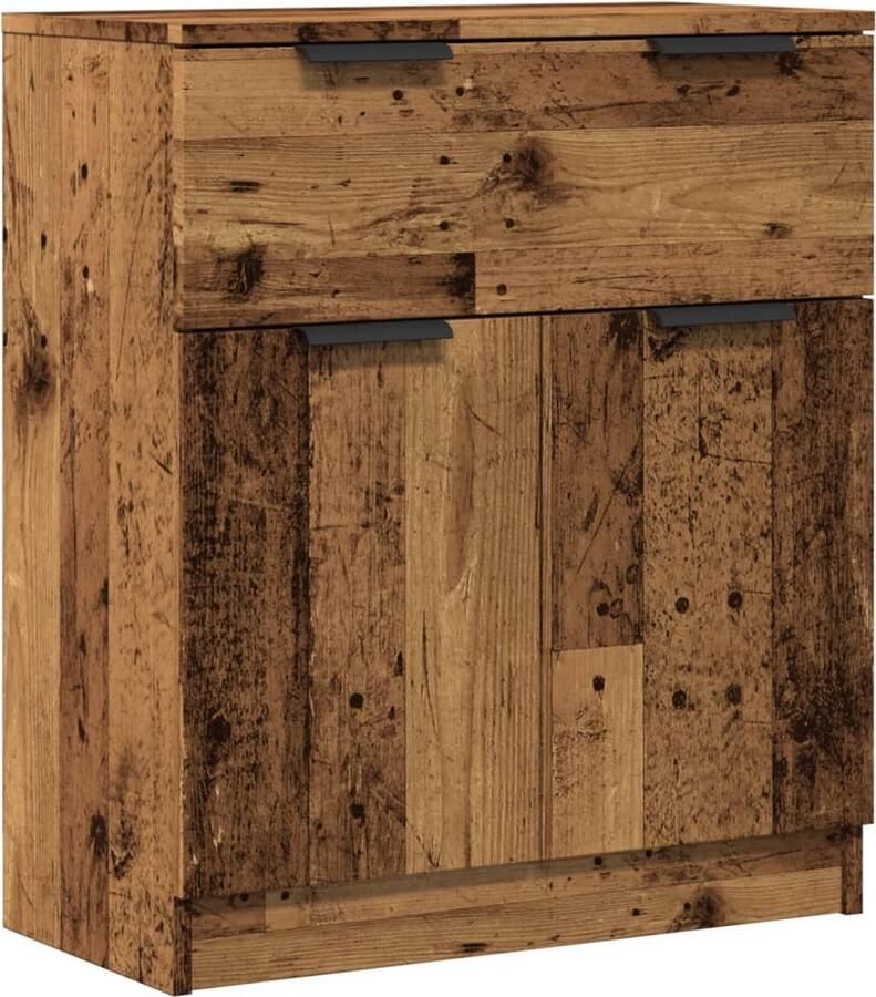 VidaXL Dressoir 60x30x70 cm Oud Houtkleurig Dressoir Kast Opslagoplossing Houten Dressoir Vintage Dressoir - Foto 2