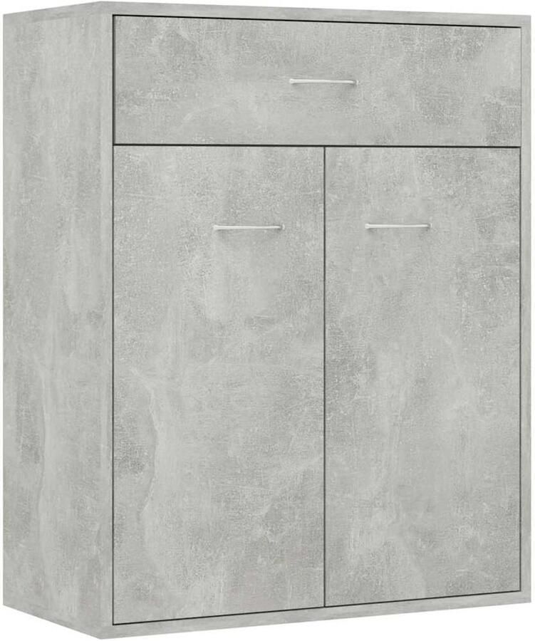 VidaXL -Dressoir-60x30x75-cm-bewerkt-hout-betongrijs - Foto 3