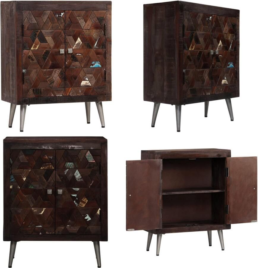 VidaXL Dressoir 60x30x76 cm massief gerecycled hout Dressoir Dressoirs Kast Kasten