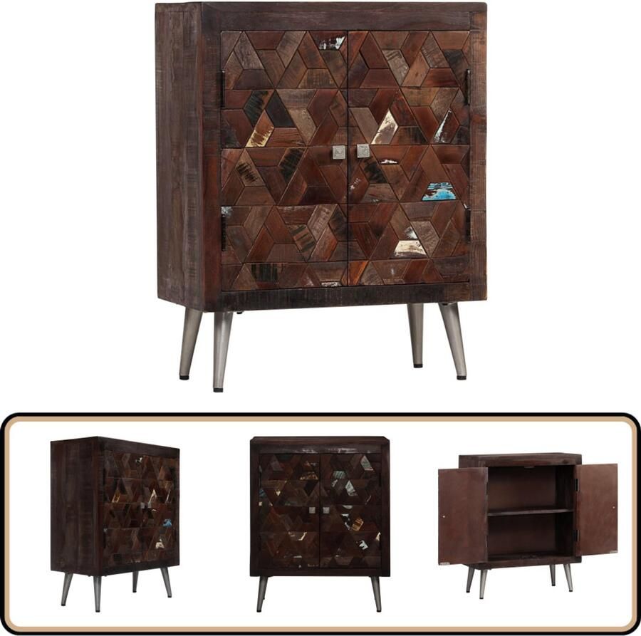 VidaXL Dressoir Gerecycled Hout 60x30x76 cm Dressoir Industrieel Vintage Dressoir Landelijk Dressoir Houten Dressoir Recycled Wood Furniture