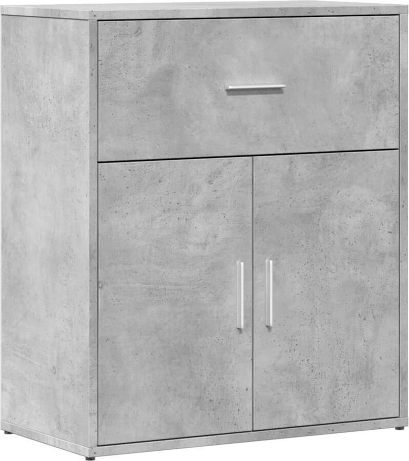 VidaXL Dressoir 60x31x70 cm Bewerkt Hout Betongrijs Televisiemeubel Tv-standaard Dressoir Opbergkast Houten Meubels - Foto 4