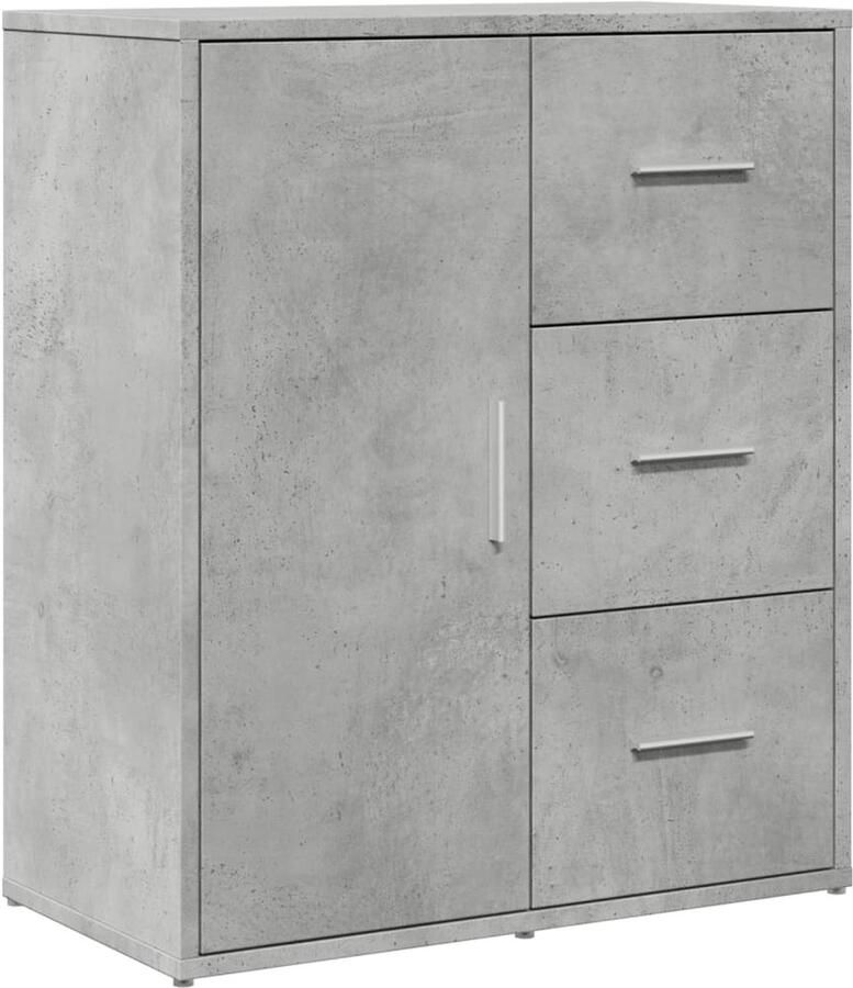 VidaXL Dressoir 60x31x70 cm bewerkt hout betongrijs Dressoir Tv-meubel Houten Dressoir Grijze Dressoir Modern Dressoir - Foto 2