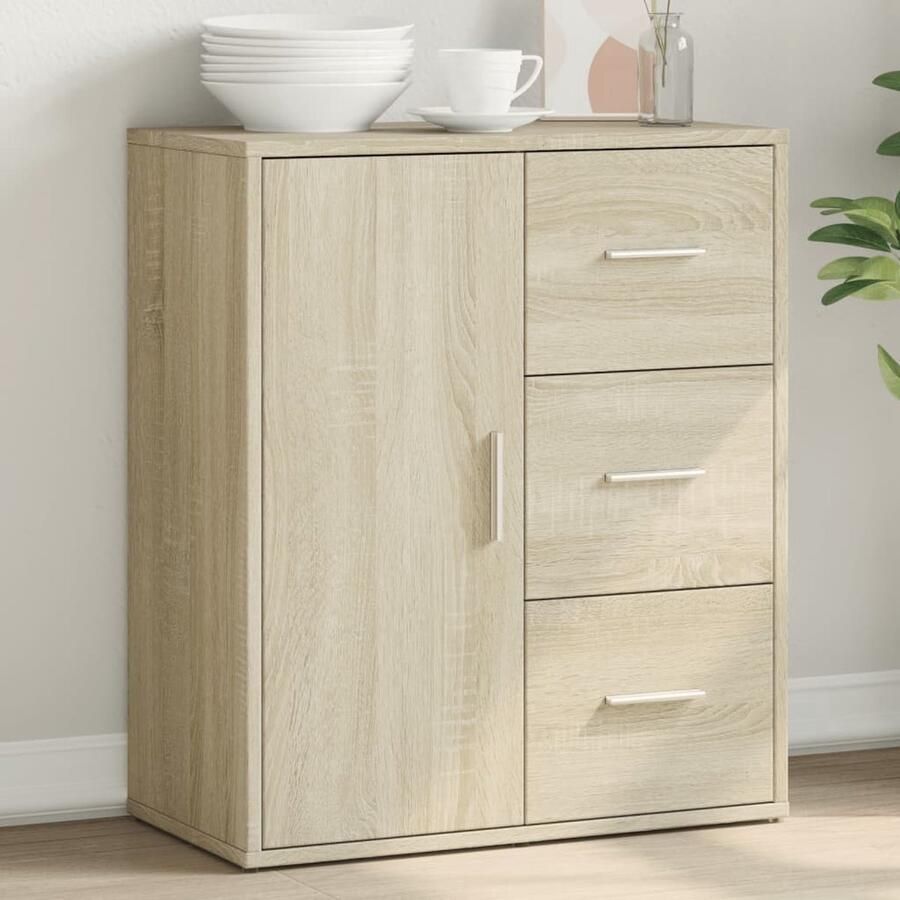 VidaXL Dressoir 60x31x70 cm Sonoma eiken Hout Televisie Kast Tv Kast Salontafel Houten Kast Opbergkast