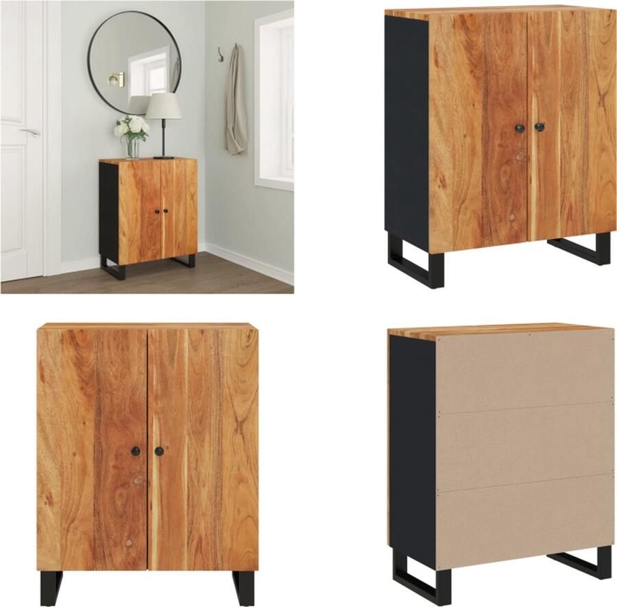 VidaXL Dressoir 60x33x75 cm massief acaciahout Dressoir Dressoirs Kast Wandkast