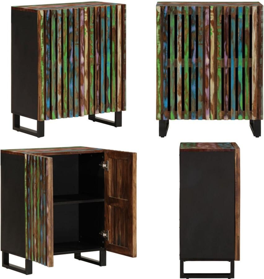 VidaXL Dressoir 60x34x75 cm massief acaciahout Dressoir Dressoirs Opbergkast Wandkast