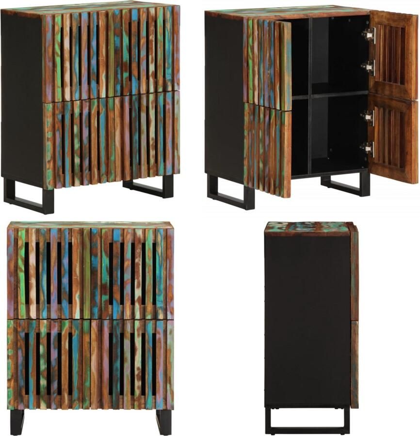 VidaXL Dressoir 60x34x75 cm massief acaciahout Dressoir Dressoirs Opbergkast Wandkast