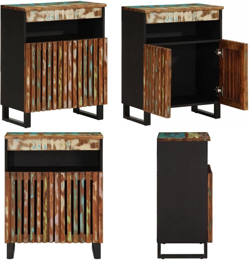 VidaXL Dressoir 60x34x75 cm massief acaciahout Dressoir Dressoirs Opbergkast Wandkast