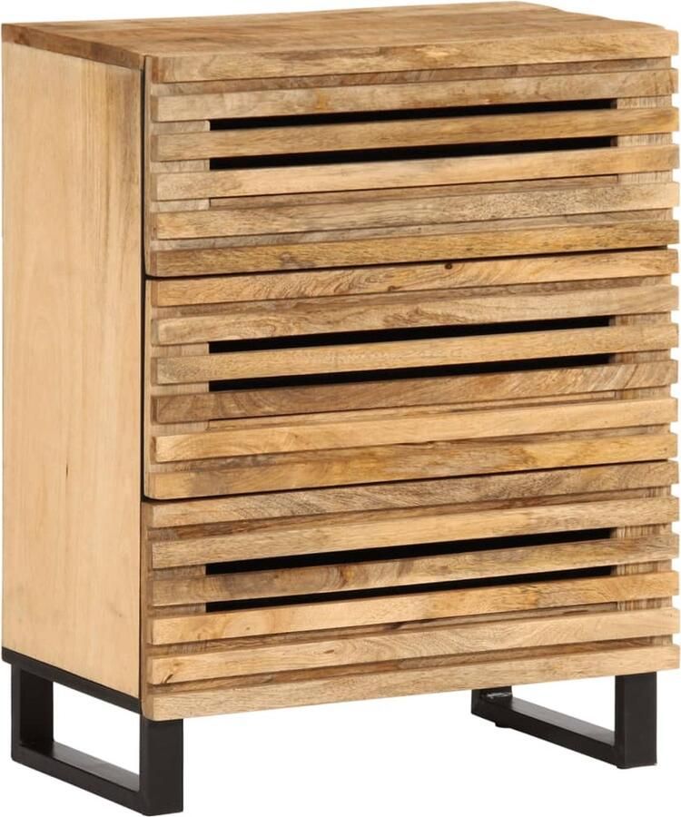 VidaXL Dressoir 60x34x75 cm massief ruw mangohout