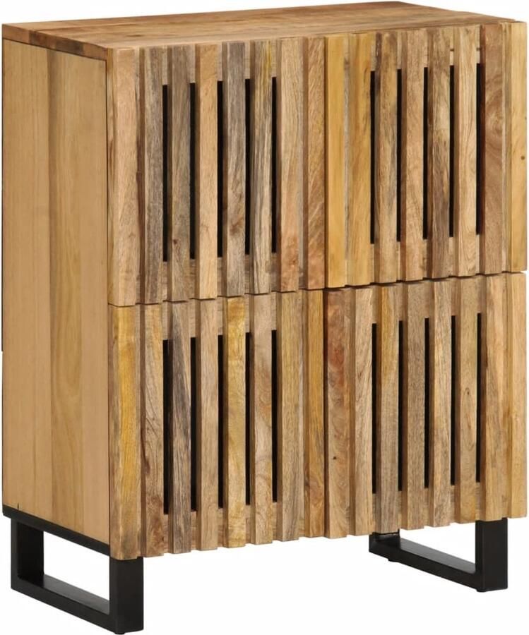 VidaXL Dressoir 60x34x75 cm massief ruw mangohout