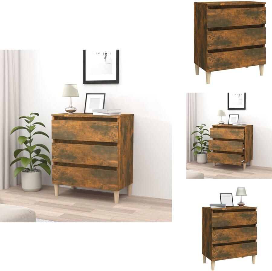 VidaXL -Dressoir-60x35x69-cm-bewerkt-hout-gerookt-eikenkleurig - Foto 4