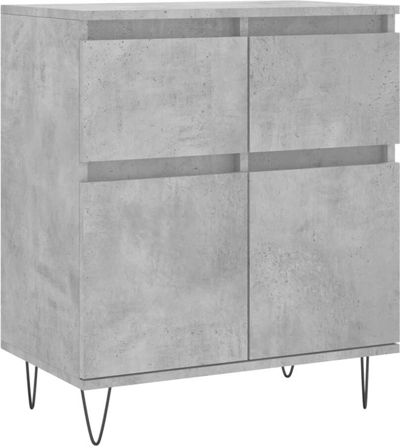 VidaXL Dressoir 60x35x70 cm Betongrijs Dressoir Opbergkast Kast Beton Grijs Industrieel