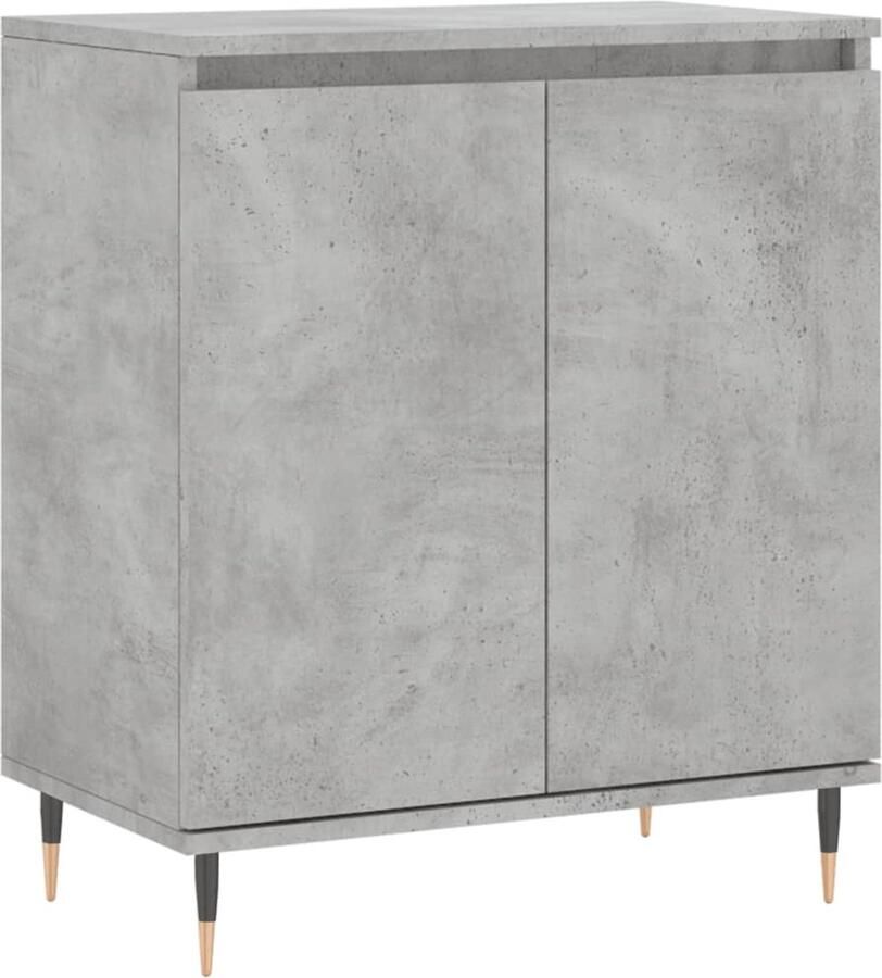 VidaXL Dressoir 60x35x70 cm Bewerkt hout Grijs Dressoir Opbergkast Buffetkast Houten Kast Grijze Kast