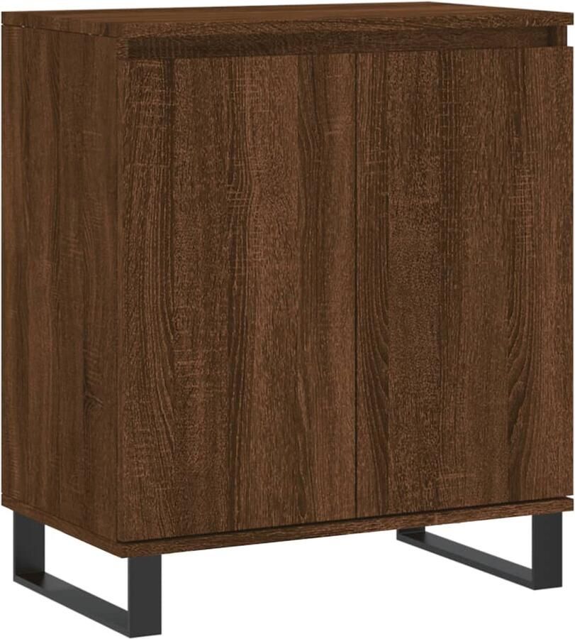 VidaXL Dressoir 60x35x70 cm Bruin eikenhout Stijlvol Dressoir Kast Opbergkast Houten Dressoir Bruine Eiken