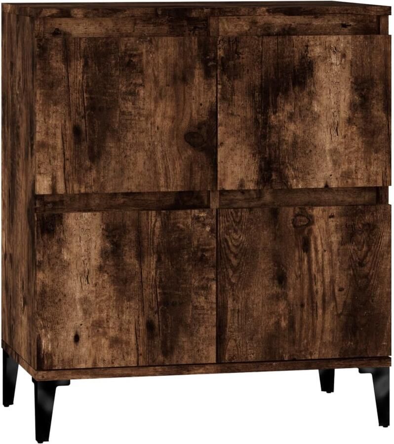 VidaXL Dressoir Gerookt Eiken 60x35x70 cm Dressoir Klassiek Dressoir Houten Dressoir Opbergmeubel Salontafel