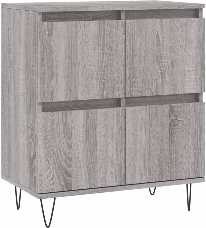 VidaXL Dressoir 60x35x70 cm Grijs Sonoma Eiken Dressoir Buffetkast Opbergkast Houten Kast Grijze Kast - Foto 2