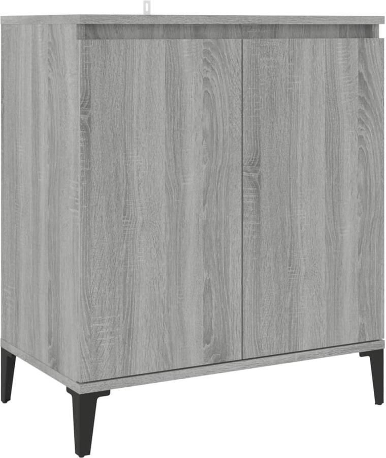 VidaXL Dressoir 60x35x70 cm Grijs Sonoma Eiken Dressoir Kast Salontafel Minimalistisch Design Grijze Kleur