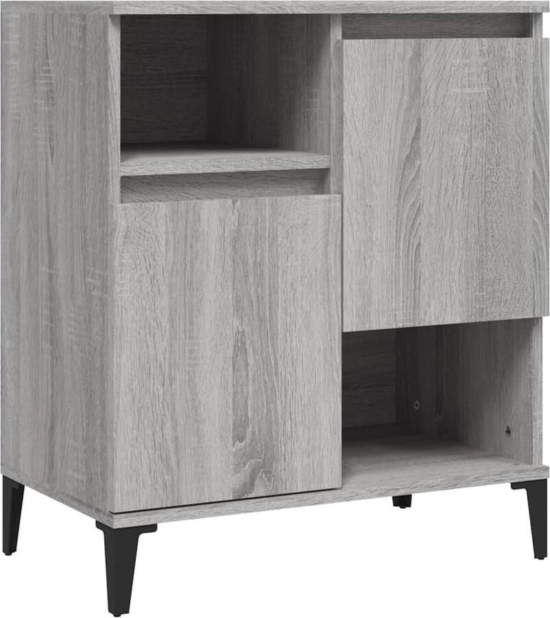 VidaXL Dressoir 60x35x70 cm Grijs Sonoma Eiken Dressoir Grijze Dressoirs Houten Dressoirs Salontafel Tv Tafel - Foto 2