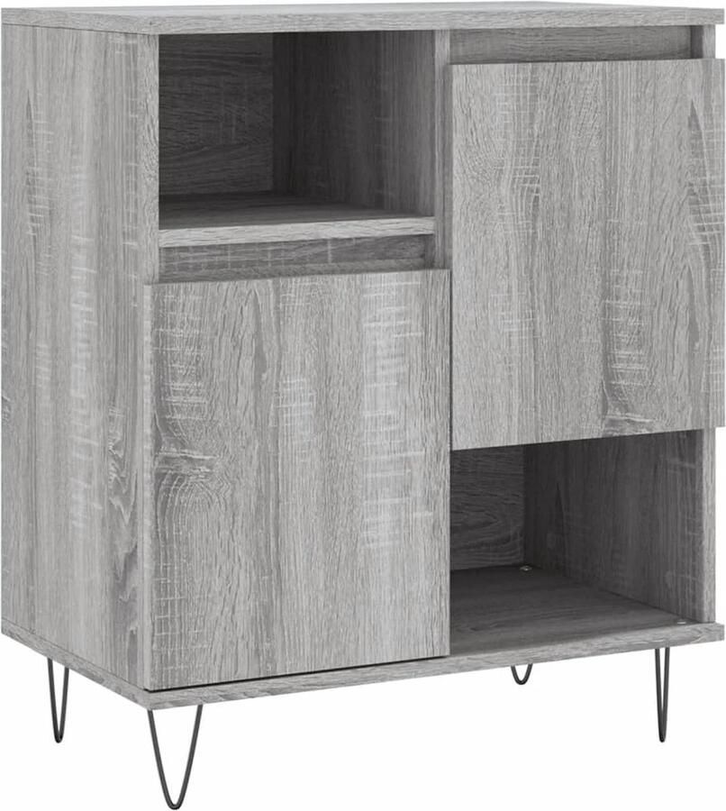 VidaXL -Dressoir-60x30x75-cm-bewerkt-hout-grijs-sonoma-eikenkleurig - Foto 5