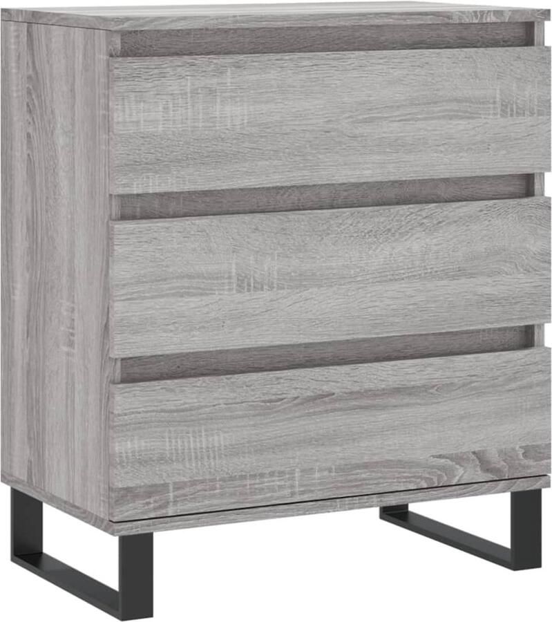 VidaXL Dressoir 60x35x70 cm Grijs Sonoma Eiken Dressoir Opbergkast Salontafel Houten Kast Grijze Kast - Foto 4