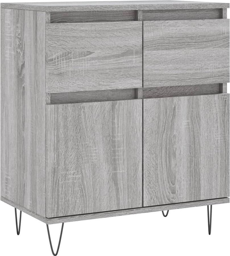 VidaXL -Dressoir-60x30x75-cm-bewerkt-hout-grijs-sonoma-eikenkleurig - Foto 16