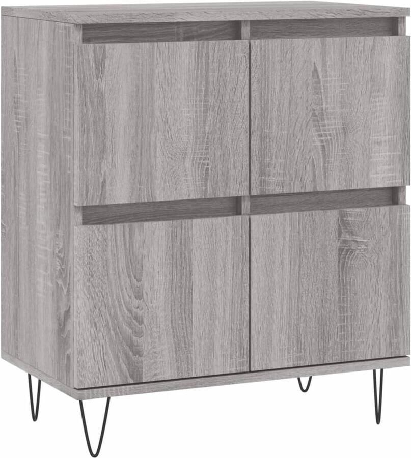 VidaXL -Dressoir-60x30x75-cm-bewerkt-hout-grijs-sonoma-eikenkleurig - Foto 17