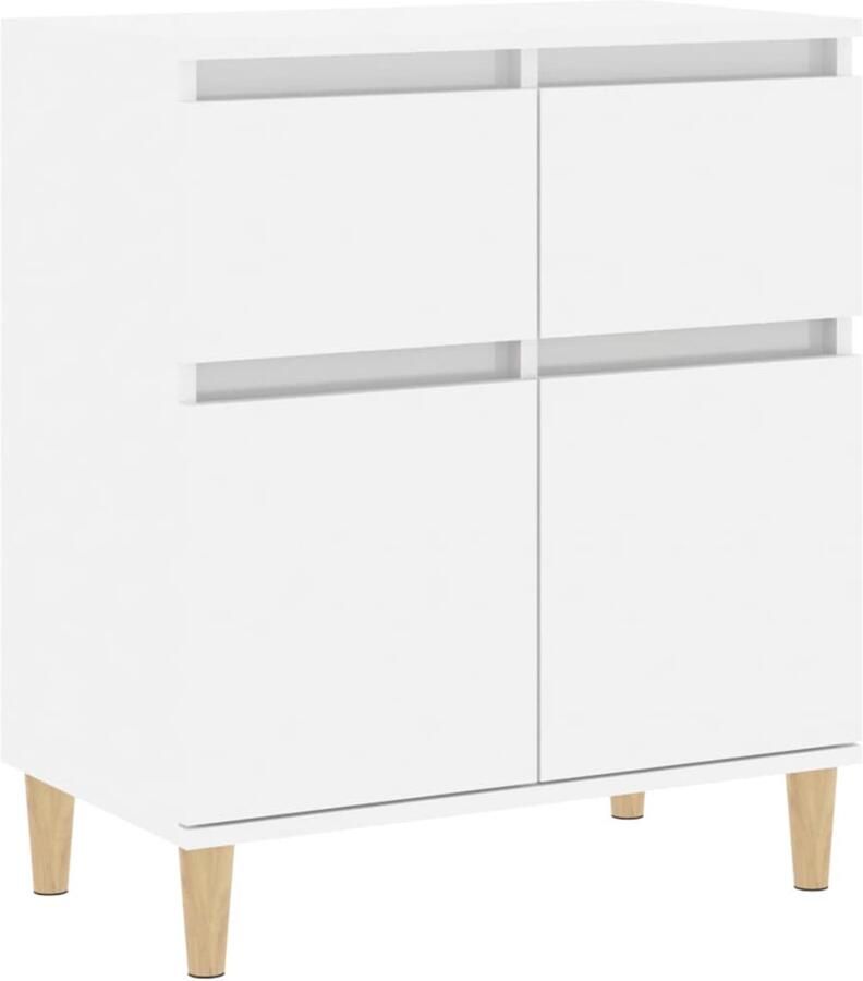 VidaXL Dressoir Hoogglans Wit 60x35x70 cm Dressoir Bijzettafel Kast Opslagoplossing Keukenmeubilair