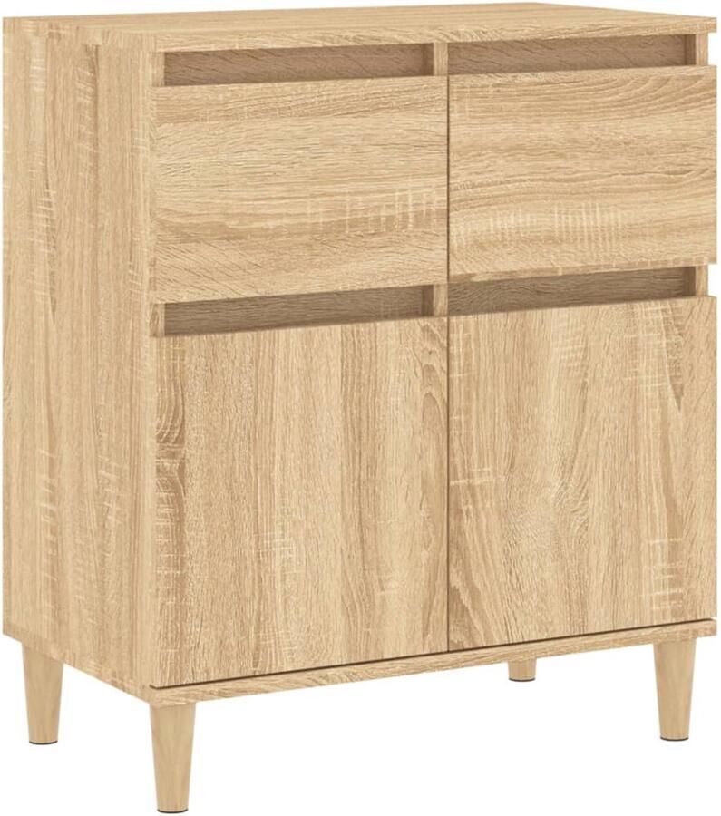 VidaXL Dressoir 60x35x70 cm Hout Sonoma Eiken Dressoir Salontafel Houten Meubel Keukenmeubilair Woonkamerdecoratie