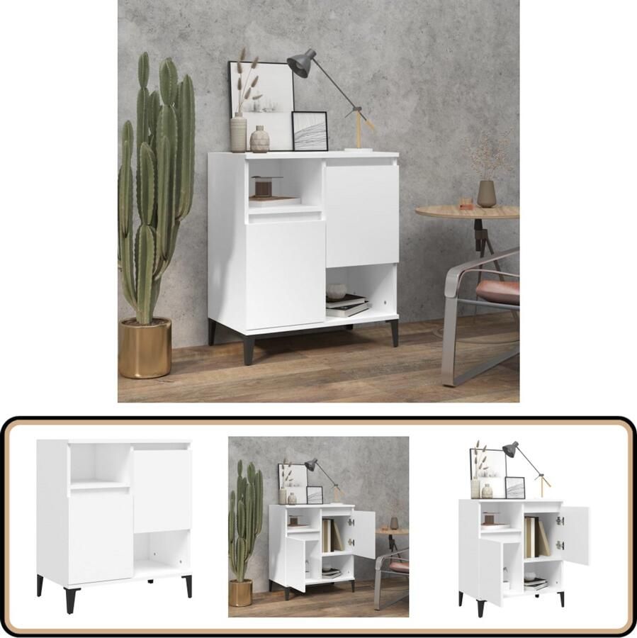 VidaXL -Dressoir-60x35x70-cm-bewerkt-hout-wit - Foto 5
