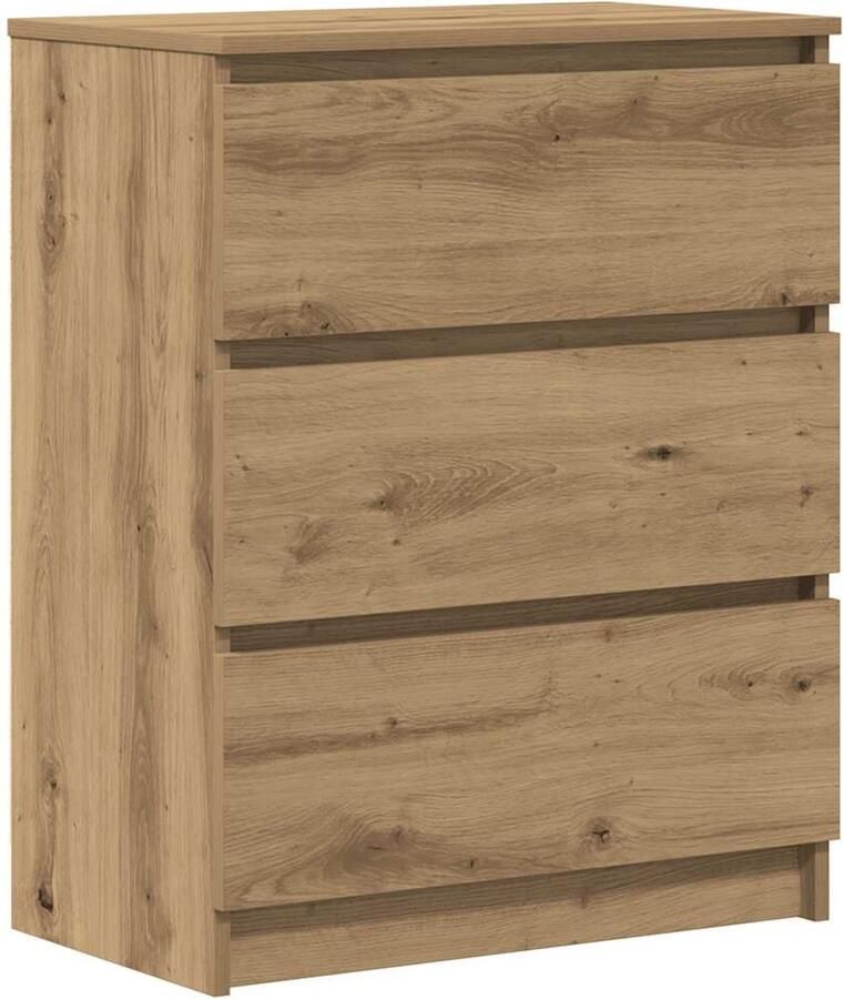 VidaXL Dressoir 60x35x76 cm bewerkt hout artisanaal eikenkleur