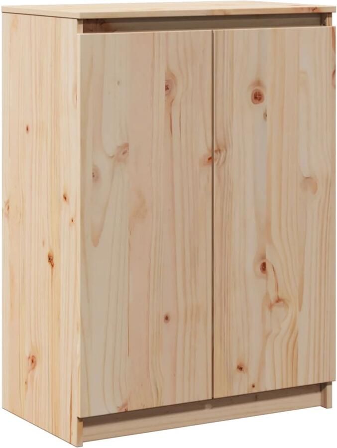 VidaXL Dressoir Massief Grenenhout 60x36x84 cm Dressoir Grenoblehouten Kast Bijzettafel Opbergkast Salontafel