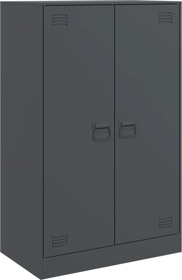 VidaXL -Dressoir-67x39x107-cm-staal-antracietkleurig - Foto 2