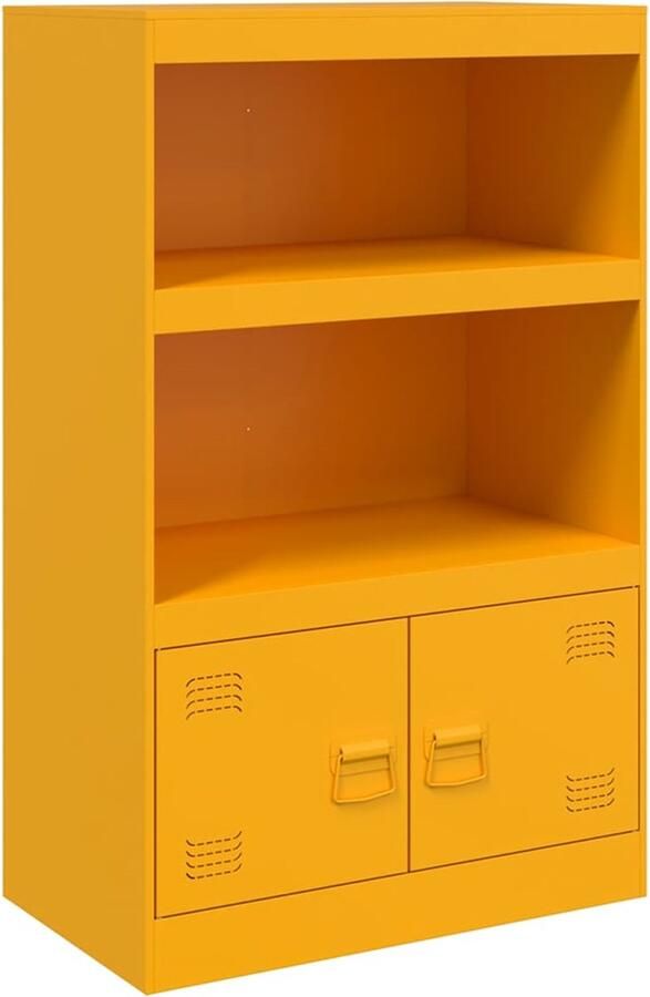 VidaXL -Dressoir-67x39x107-cm-staal-mosterdgeel - Foto 3