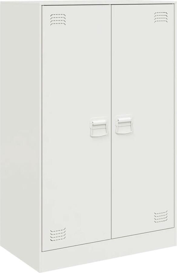 VidaXL -Dressoir-67x39x107-cm-staal-wit