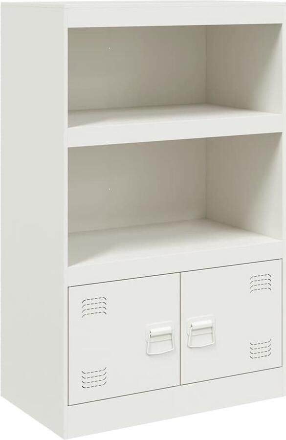 VidaXL -Dressoir-67x39x107-cm-staal-wit